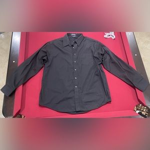 Puritan, Men’s Size XLT 17-17 1/2 Black Long Sleeve Button Up Collared Shirt